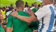Jair Pereira, excapitán de las Chivas, se pelea en el partido México-Argentina