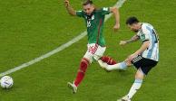Una estampa del duelo entre Argentina y México, en el marco del Mundial Qatar 2022