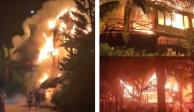 Incendio en Holbox moviliza a servicios de emergencia en Quintana Roo