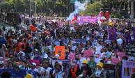 Miles de mujeres se manifestaron contra la violencia de género en la CDMX, el pasado 25 de noviembre.