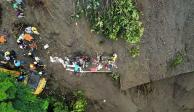 Alud sepulta autobús en Colombia; al menos 34 personas murieron