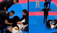 Lomito interrumpe competencia de jiu-jitsu para proteger a su dueño.