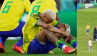Neymar llora la eliminación de Brasil en la Copa del Mundo Qatar 2022.