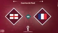 La Selección de Inglaterra y la de Francia se enfrentan en Qatar 2022