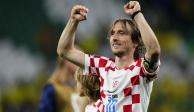 Luka Modric celebra la victoria de Croacia sobre Brasil en los cuartos de final de Qatar 2022.