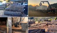Desmantelan 5 centros de almacenamiento de madera en Morelos