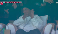 Ronaldinho celebra una anotación de Argentina ante Croacia en Qatar 2022