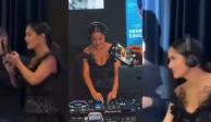 Salma Hayek debuta como DJ en Nueva York e impacta con sus tornamesas (VIDEO)