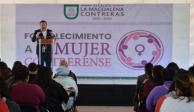 'El Güero' Quijano anuncia acciones en favor de las mujeres de La Magdalena Contreras.