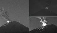 Volcán Popocatépetl registra explosión menor con contenido bajo de ceniza