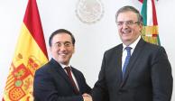 El canciller Marcerlo Ebrard (derecha) durante su encuentro con el ministro de Asuntos Exteriores de España, José Manuel Albares, el pasado 15 de diciembre.