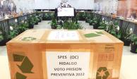 INE Hidalgo entregó boletas electorales para 130 personas en prisión preventiva para los comicios de renovación de gubernatura en la entidad, el pasado 5 de junio.