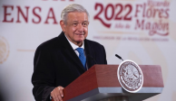 Presidente López Obrador desde Palacio Nacional, en imagen de archivo.