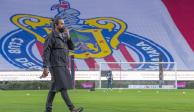 Amaury Vergara, antes de un juego de las Chivas.