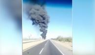 La carretera de Matehuala-San Luis Potosí fue el escenario de una impresionante explosión de una pipa que transportaba diésel