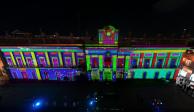 Con bello espectáculo de luz en Palacio de Gobierno, potosinos despiden el 2022