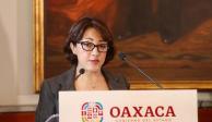 Alma Lilia Velasco, secretaria de Salud de Oaxaca, ayer.