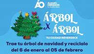 Invita alcaldía Álvaro Obregón a reciclar árboles  naturales de Navidad.