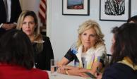 La primera dama de Estados Unidos, Jill Biden, durante un encuentro con mujeres empresarias y emprendedoras en la casa del embajador de Estados Unidos en México, Ken Salazar