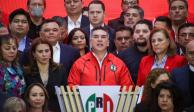 El dirigente nacional de PRI, Alejandro Moreno, afirma que el acuerdo de la alianza no implicará que el PAN o PRI les toque designar a los abanderados de Va por México en las próximas elecciones.