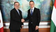 Marcelo Ebrard se reúne con ministro de Asuntos Exteriores y Comercio de Hungría.