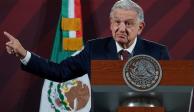 El jefe del ejecutivo durante una conferencia de prensa en Palacio Nacional, ayer.