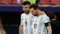 El  "Kun" Agüero y Leo Messi durante un partido de la Selección Argentina