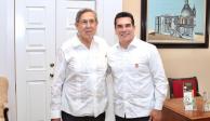 Cuauhtémoc Cárdenas (izq.) y Alejandro Moreno, dirigente nacional del PRI (der.).