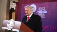 El Presidente López Obrador ofrece conferencia este 9 de febrero del 2023, en Palacio Nacional, en la Ciudad de México.