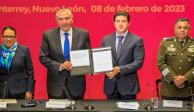Adán Augusto y Samuel García firman convenio de colaboración en seguridad.