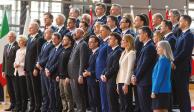 Representantes de diversas naciones durante la cumbre de líderes europeos, en Bruselas, ayer.