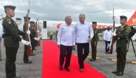 El Presidente López Obrador recibe en visita oficial a su homólogo cubano, Miguel Díaz-Canel.