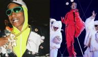 Pareja de Rihanna A$AP Rocky se emociona al verla en el Super Bowl y su reacción es viral