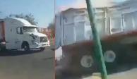 Tren embiste a tráiler en Celaya, Guanajuato; captan impactante momento en video.