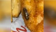 Mujer encuentra cucaracha en pollo de restaurante; antes de darse cuenta, ya le había dado unos bocados