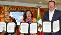 Magdalena Contreras y Tribunal de Justicia Administrativa de CDMX firman convenio.