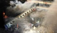 Choque de trenes en Grecia deja al menos 16 muertos y decenas de heridos.
