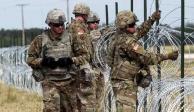 En la imagen, militares estadounidenses desplegados en la frontera con México.