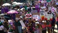 Grupos de mujeres en Tamaulipas salieron a las calles para conmemorar el Día Internacional de la Mujer.