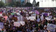 Cientos de mujeres llenaron las calles de la capital durante la marcha del 8M.
