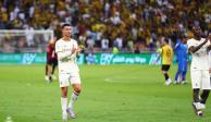 Cristiano Ronaldo en el partido que el Al-Nassr perdió 1-0 ante el Al-Ittihad, en el clásico de la Liga de Arabia Saudita