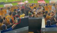 Fan de Tigres golpea sin piedad a otro seguidor dentro del Estadio Universitario.