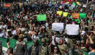 Marchan en apoyo al Ejército y militares presos en Nuevo Laredo