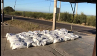 Bolsas con fentanilo que el Ejército mexicano aseguró en el municipio de Ahome.