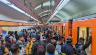 Reportan caos en la Línea 7 del Metro