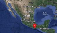 Se registra sismo magnitud 5.5 con epicentro en Oaxaca.