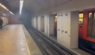 Humo en la Línea 7 del Metro, según reportes de usuarios.