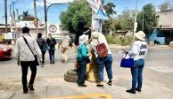 Familiares de personas desaparecidas y colectivos realizaron ayer por su cuenta una jornada de búsqueda en calles de la colonia Loma de la Madriguera, en Culiacán.