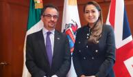 Tere Jiménez se reúne con el embajador del Reino Unido en México.