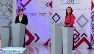 Se realizó el primer debate entre las candidatas a la gubernatura del Estado de México Delfina Gómez (Morena) y Alejandra del Moral (PRI-PAN).